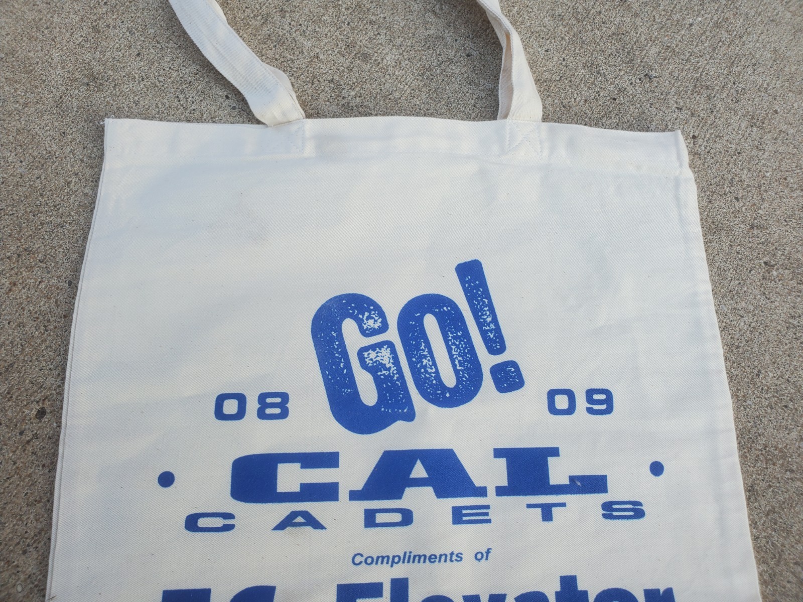Cloth Tote Bag Cal Cadets Farmers Cooperative Elevator Latimer Iowa School 2009