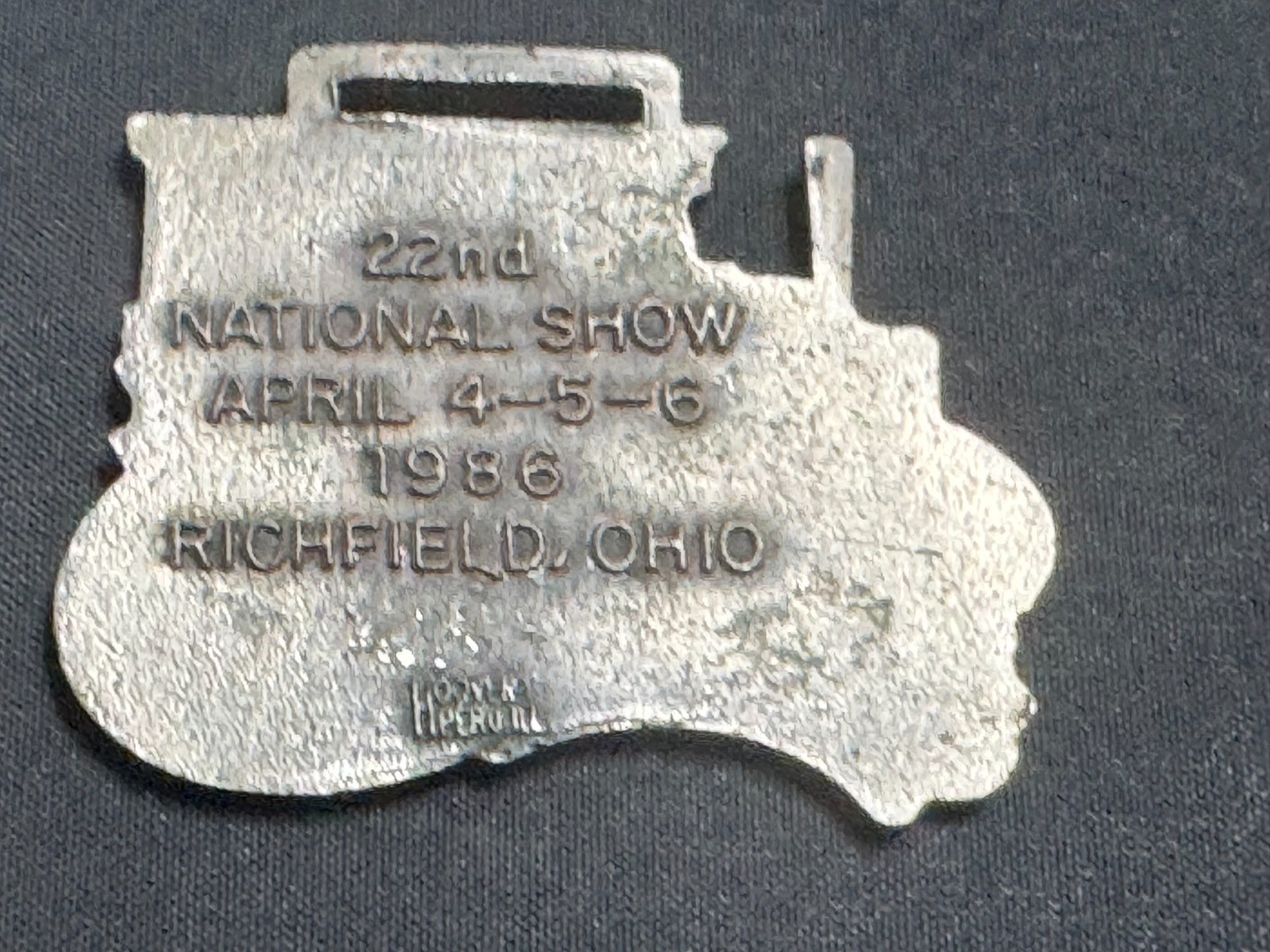 A-072 Kelly Springfield Steam Roller Tractor Watch Fob 22nd National Show 1986
