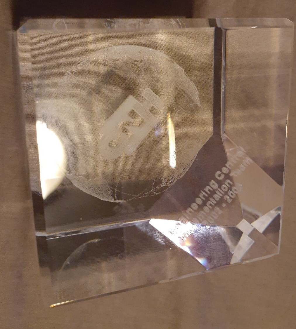Case New Holland Engineering Crystal Paperweight
