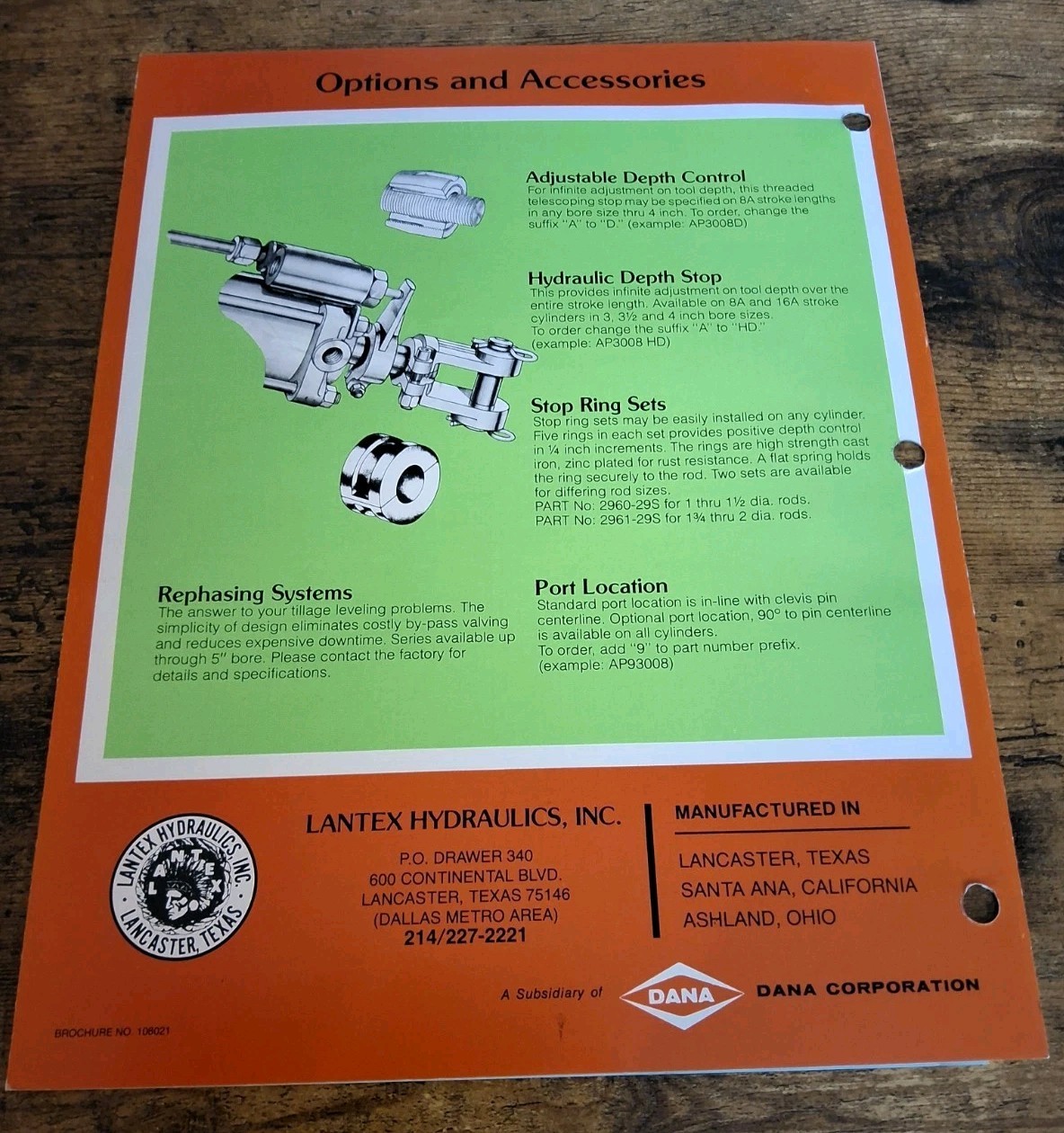 Lantex Hydraulics Incorporated Hydraulic Cylinders Brochure & Price List