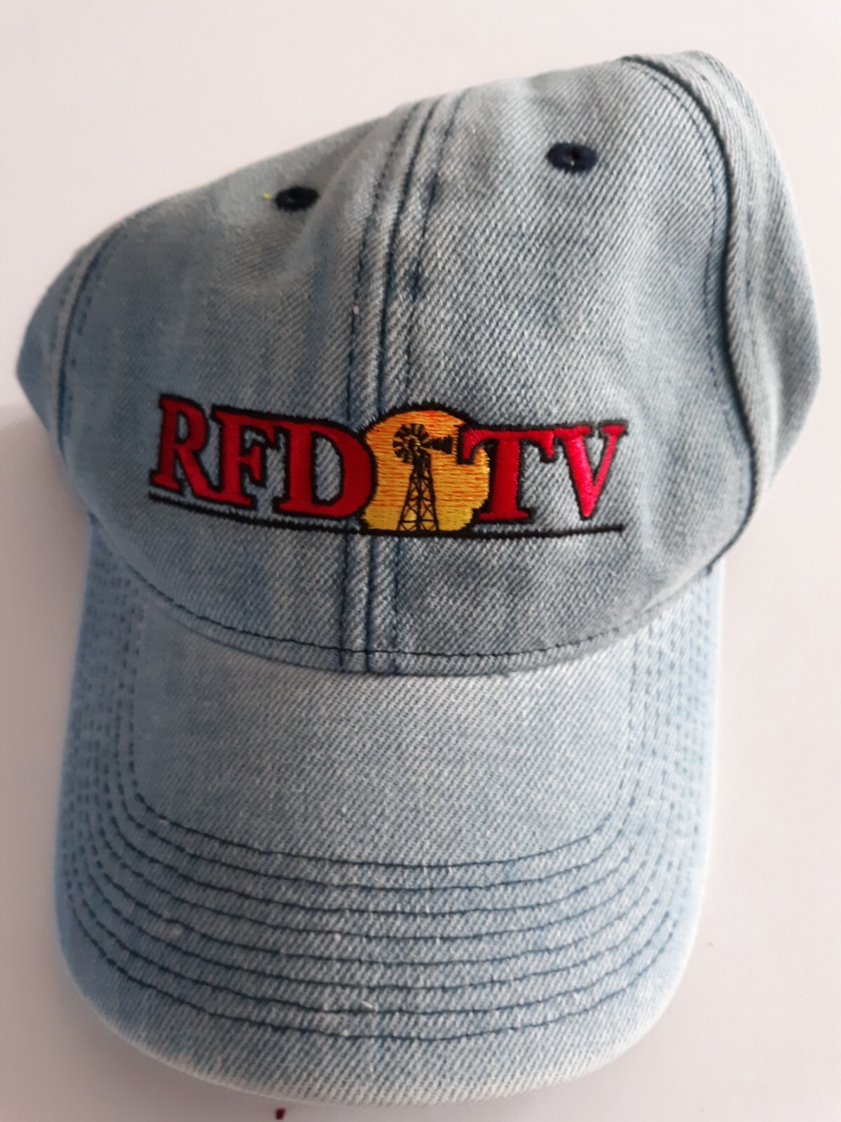 embroidered blue jean color RFD TV baseball cap hat…NEW