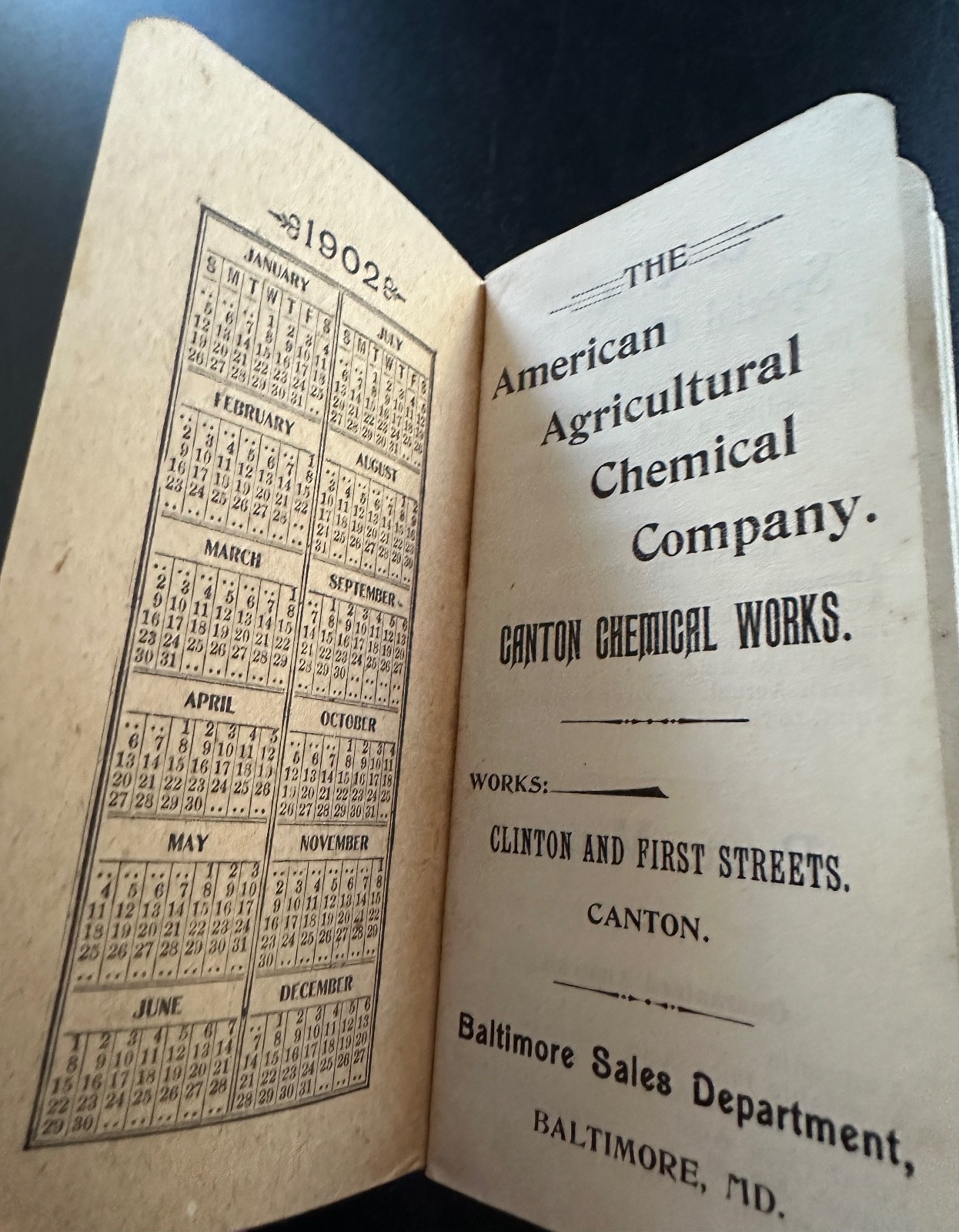 1902 Notebook American Agricultural Chemical Co Coyle & Diehl Chambersburg PA