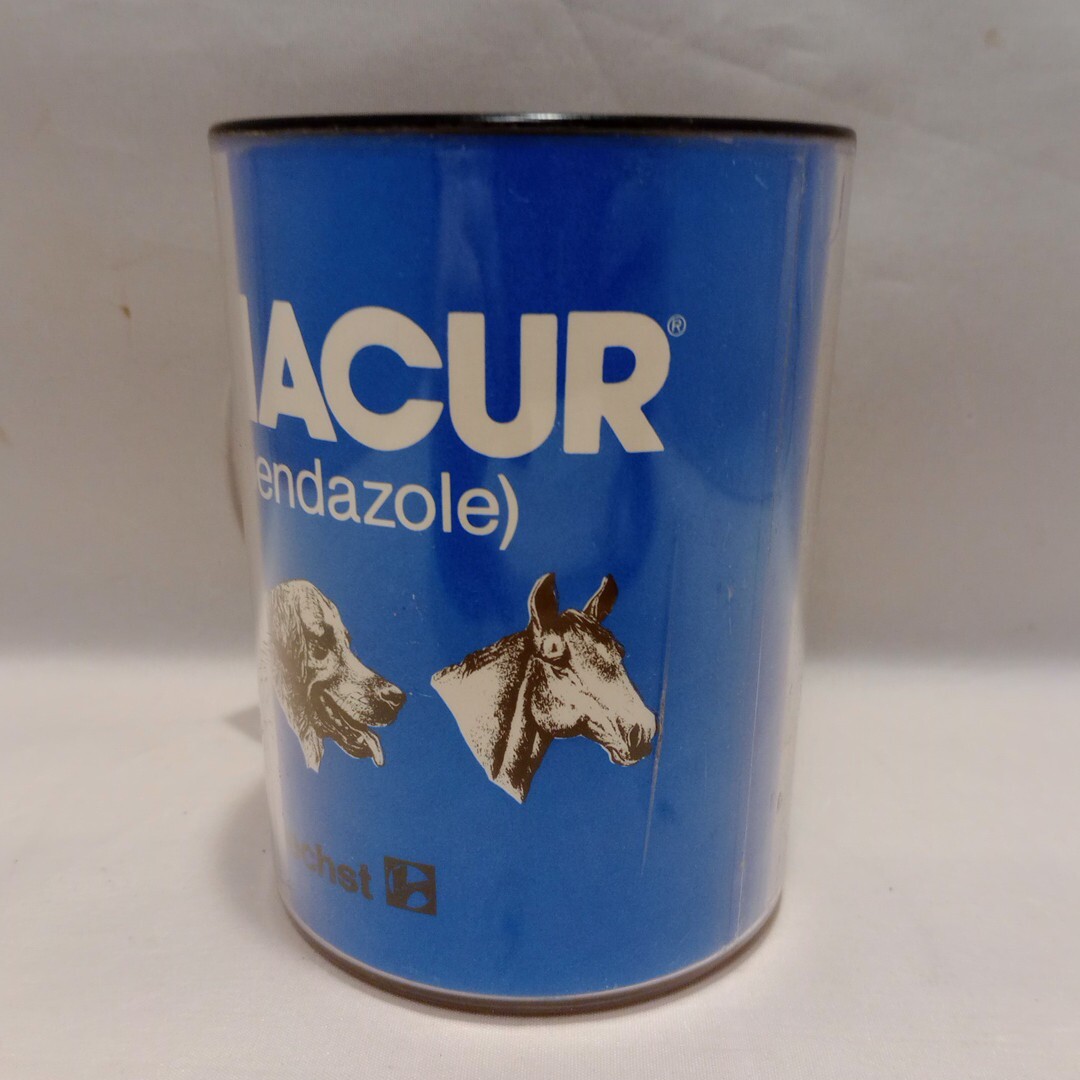 Vintage Panacur Dewormer Drug Rep Veterinary Advertising Plastic Mug