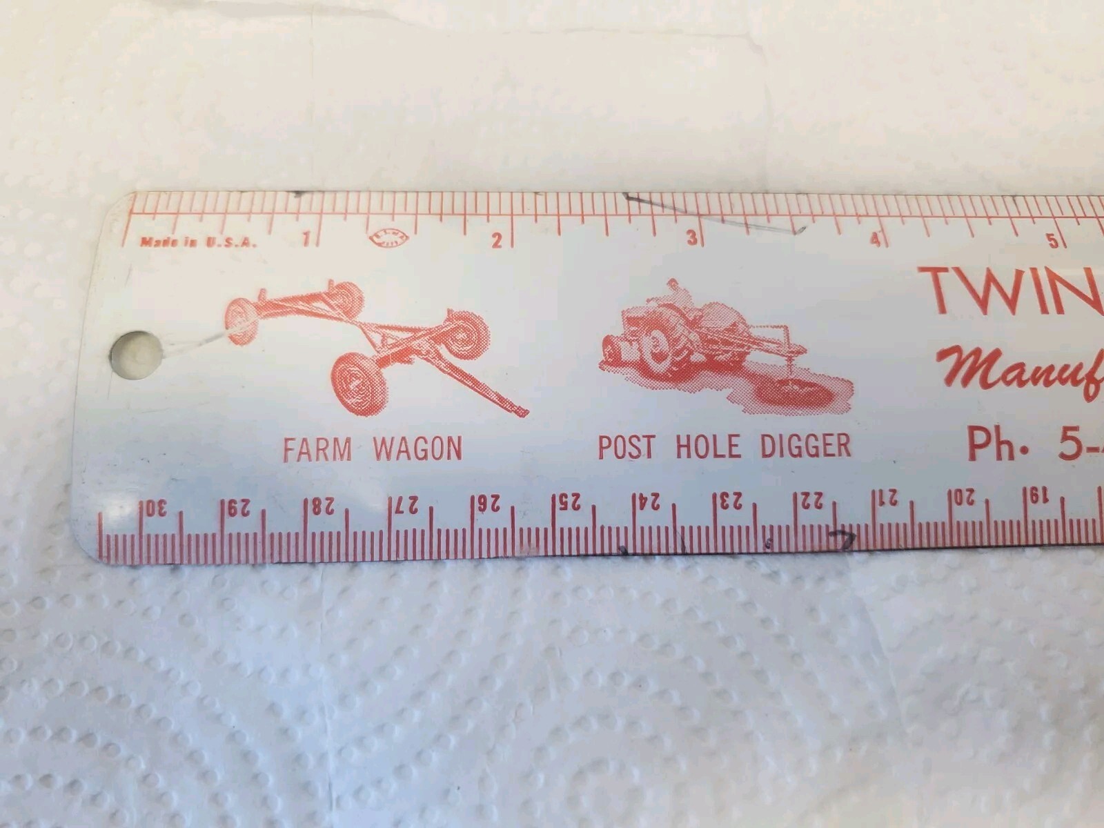 12&Prime; Metal Ruler Twin Draulic Laurens Iowz Farm Wagon Loaded Post Hole Digger