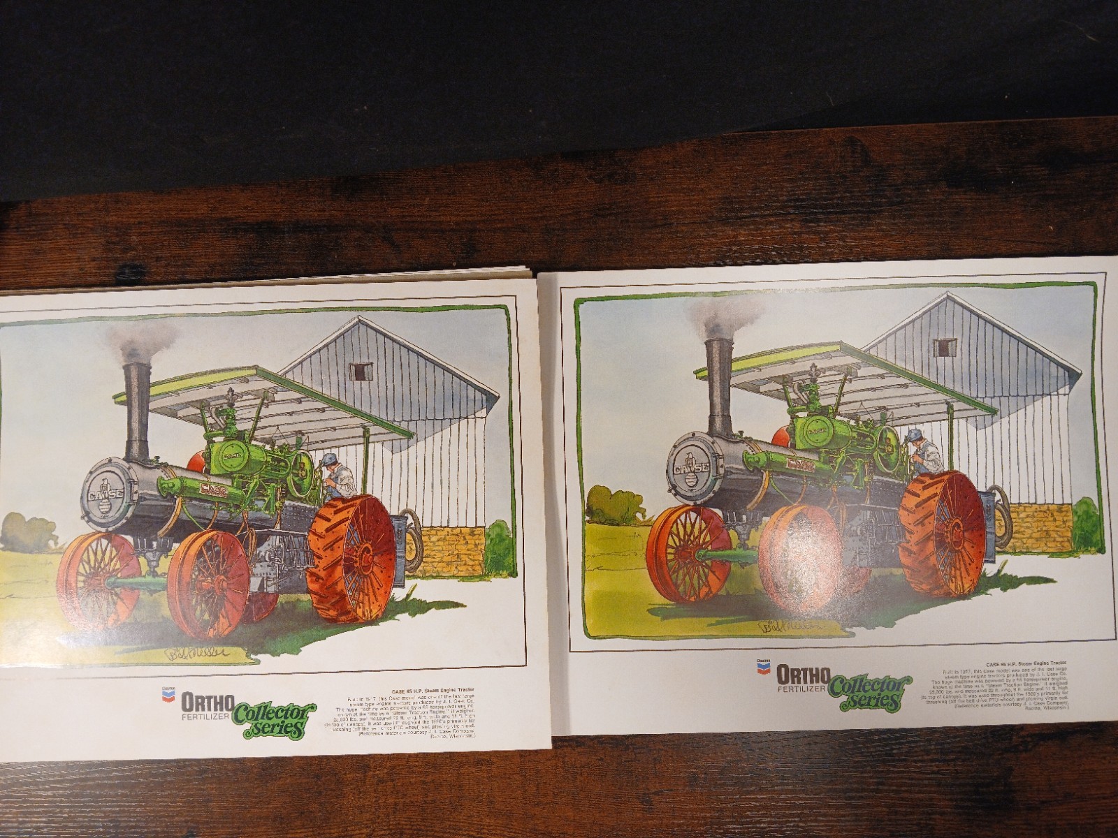 Vintage 1981 Ortho Fertilizer Tractor Print Lot with Original Dealer Letter