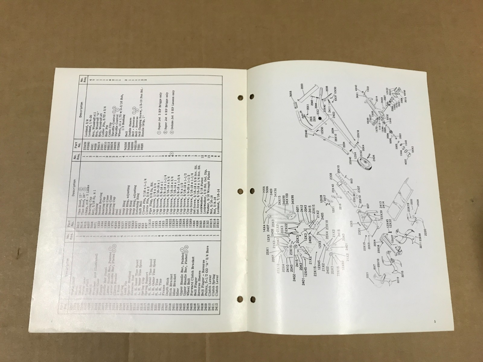 Vintage Ariens Jet Super/Deluxe Operating Instructions/Parts List, 24C-3B-00001