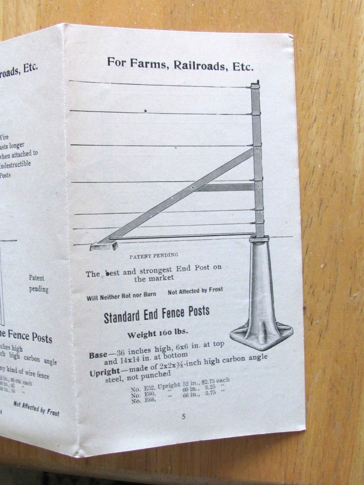 1903 PAMPHLET COILED SPRING FENCE WINCHESTER INDIANA INDESTRUCTIBLE POSTS FARM