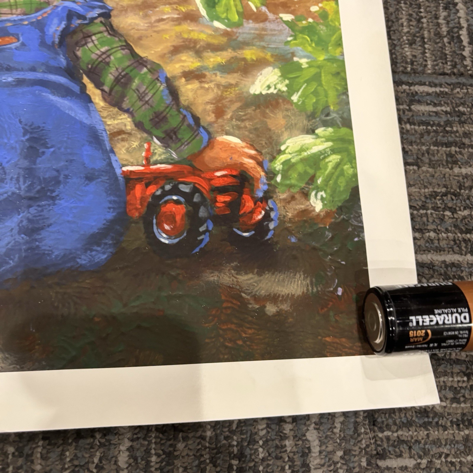 Vivid Farm Boy Vineyard Advertising Poster Coveralls Tractors Dog Screen Print?