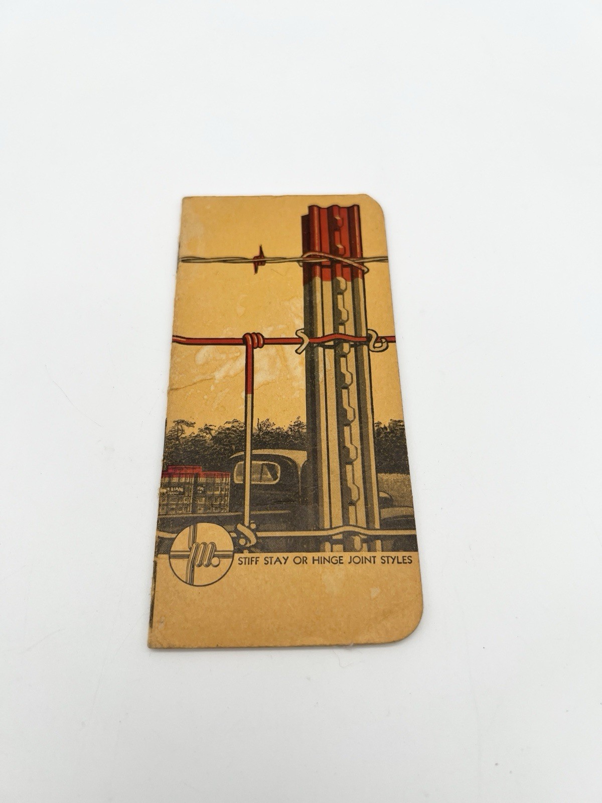 Vintage 40s Red Brand Fence Advertising Pocket Notebook USA Farm Promo Ephemera