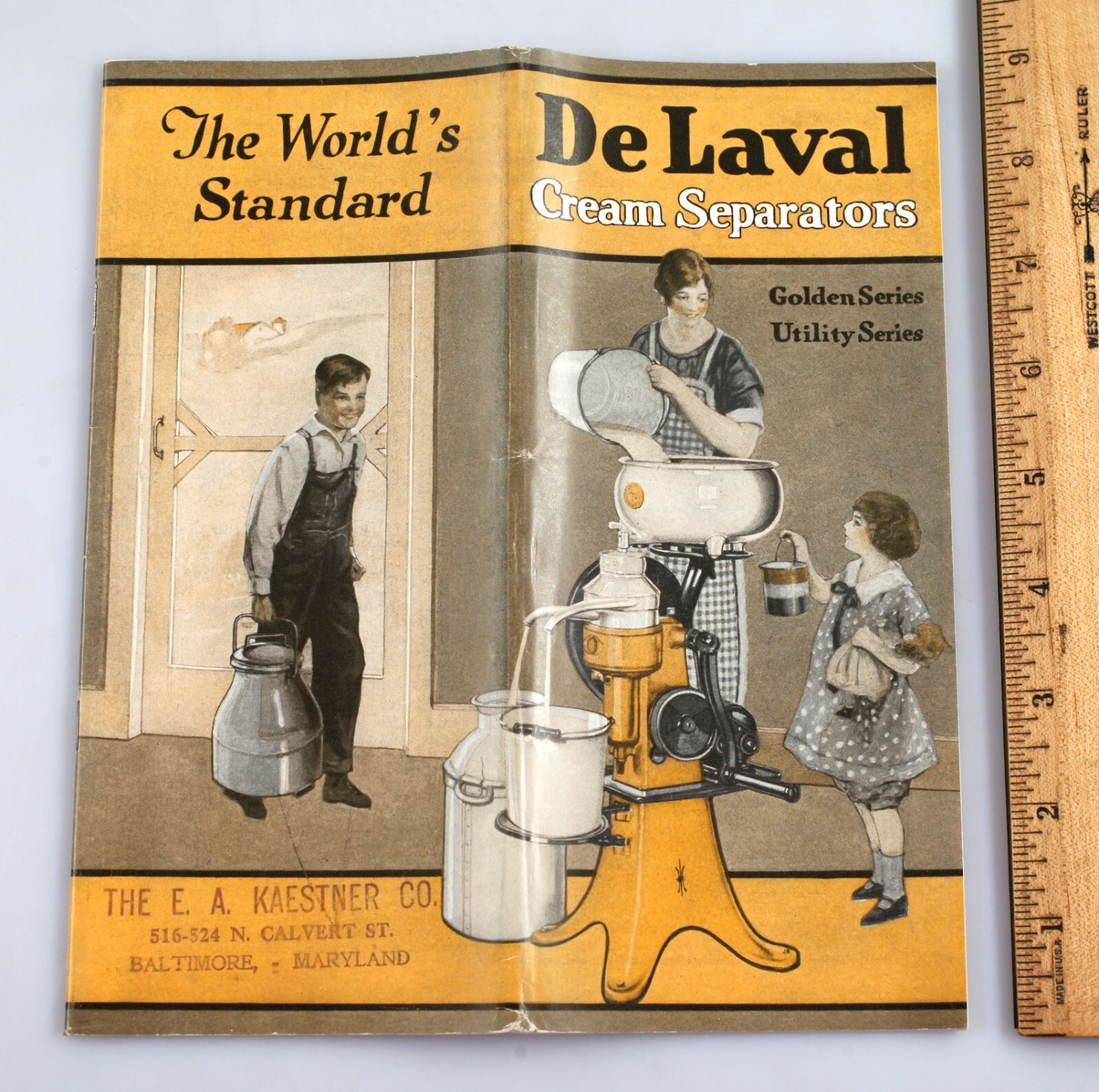 Vintage 1929 De Laval Cream Separator Brochure Pamphlet Golden Utility Series