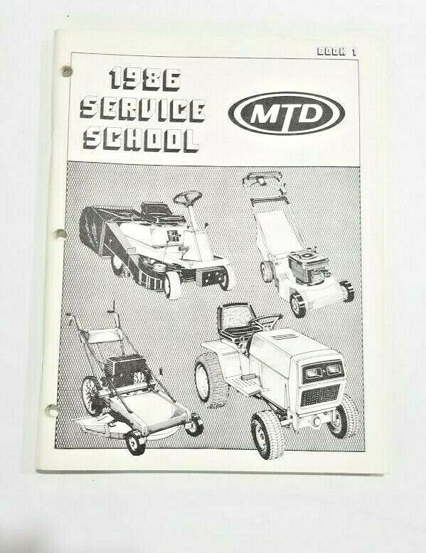 2 x 1986 MTD Products Inc. Service School Text Manuals Books 1 & 2