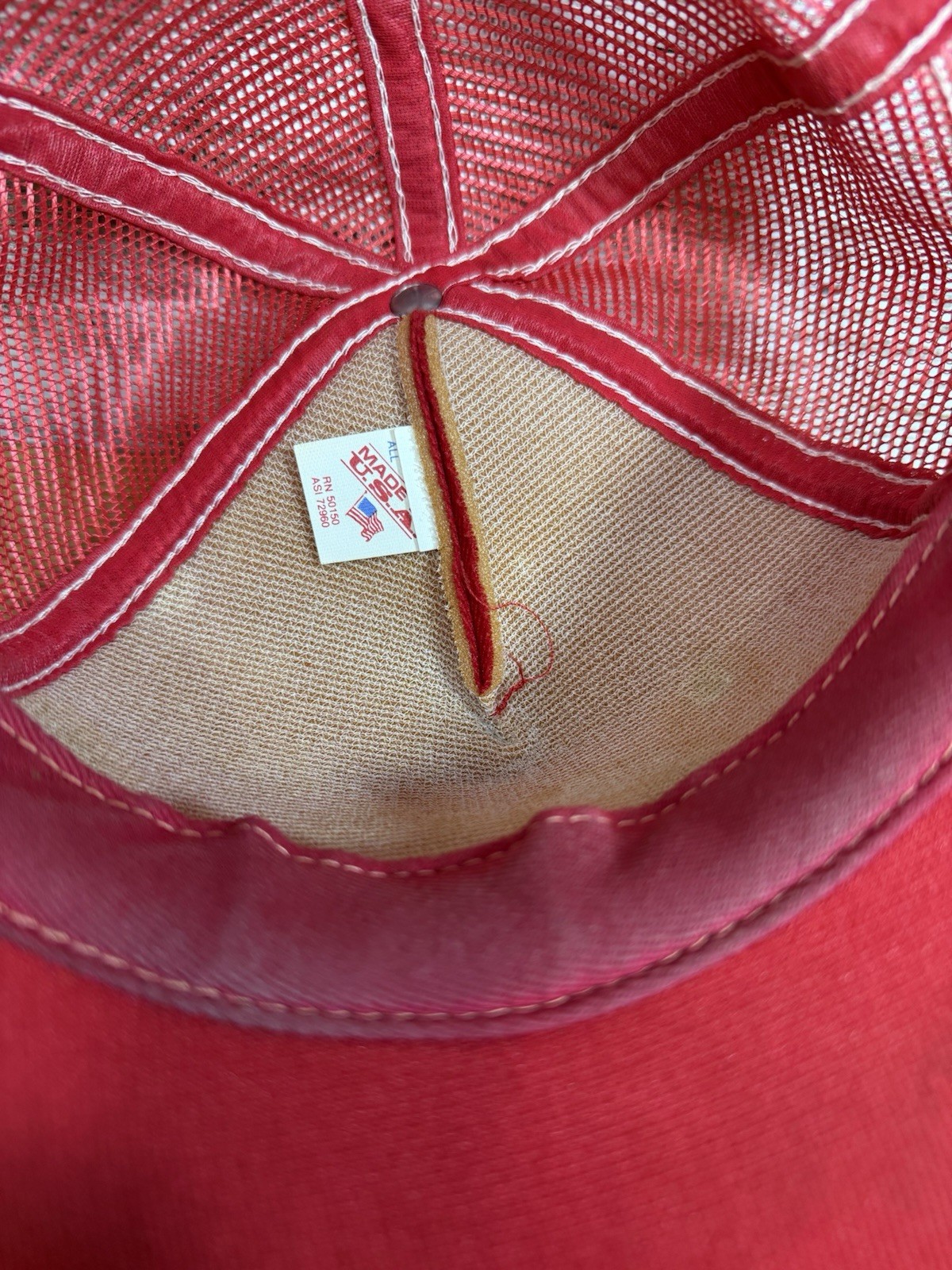 Vintage 3 stripe Mesh Snapback Trucker Hat Instant Whip Foods