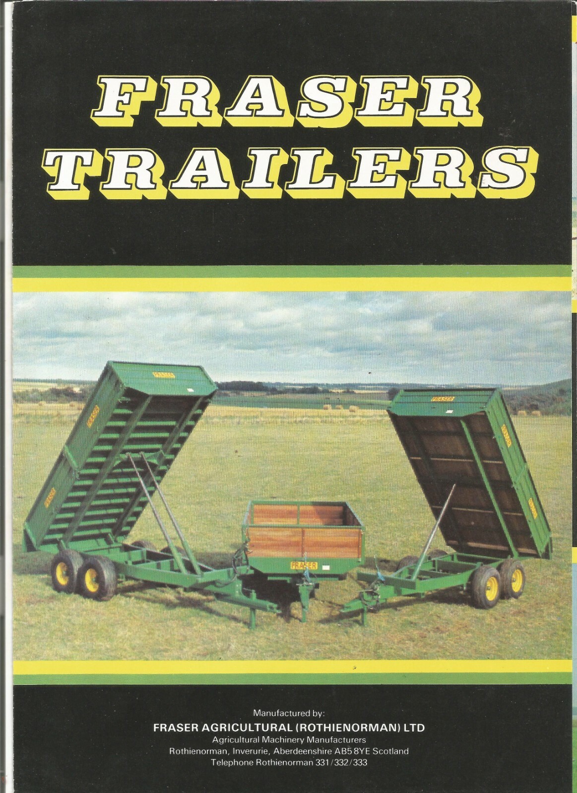 Original OEM Fraser Trailers Tri-fold Dealer Sales Brochure Many Models Covered