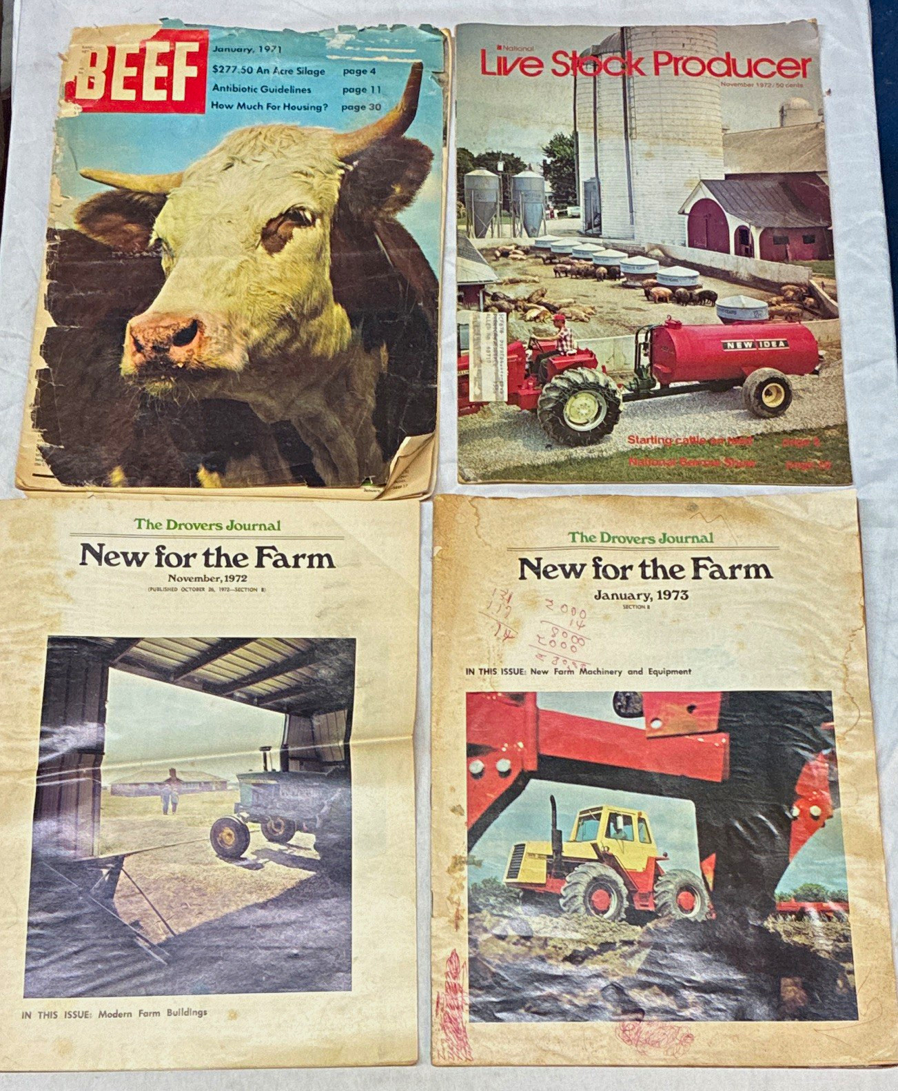 National Live Stock Producer/Drovers Journal/Beef Magazines Lot of 4 1971-1973