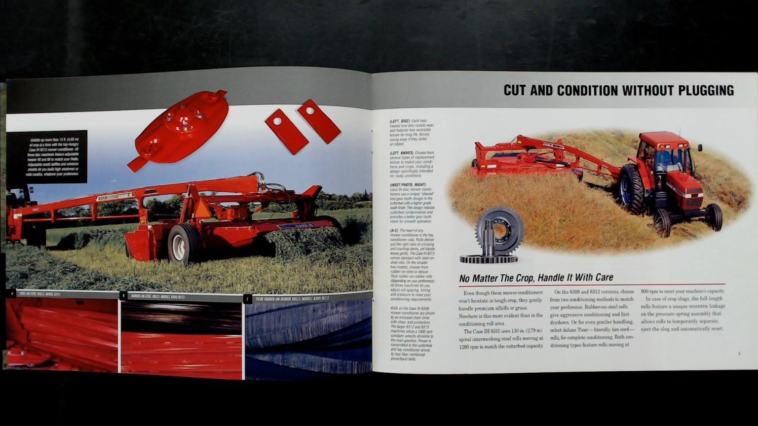 Case IH Mower-Conditioners Brochure Disc and Sicklebar 1985 Agriculture