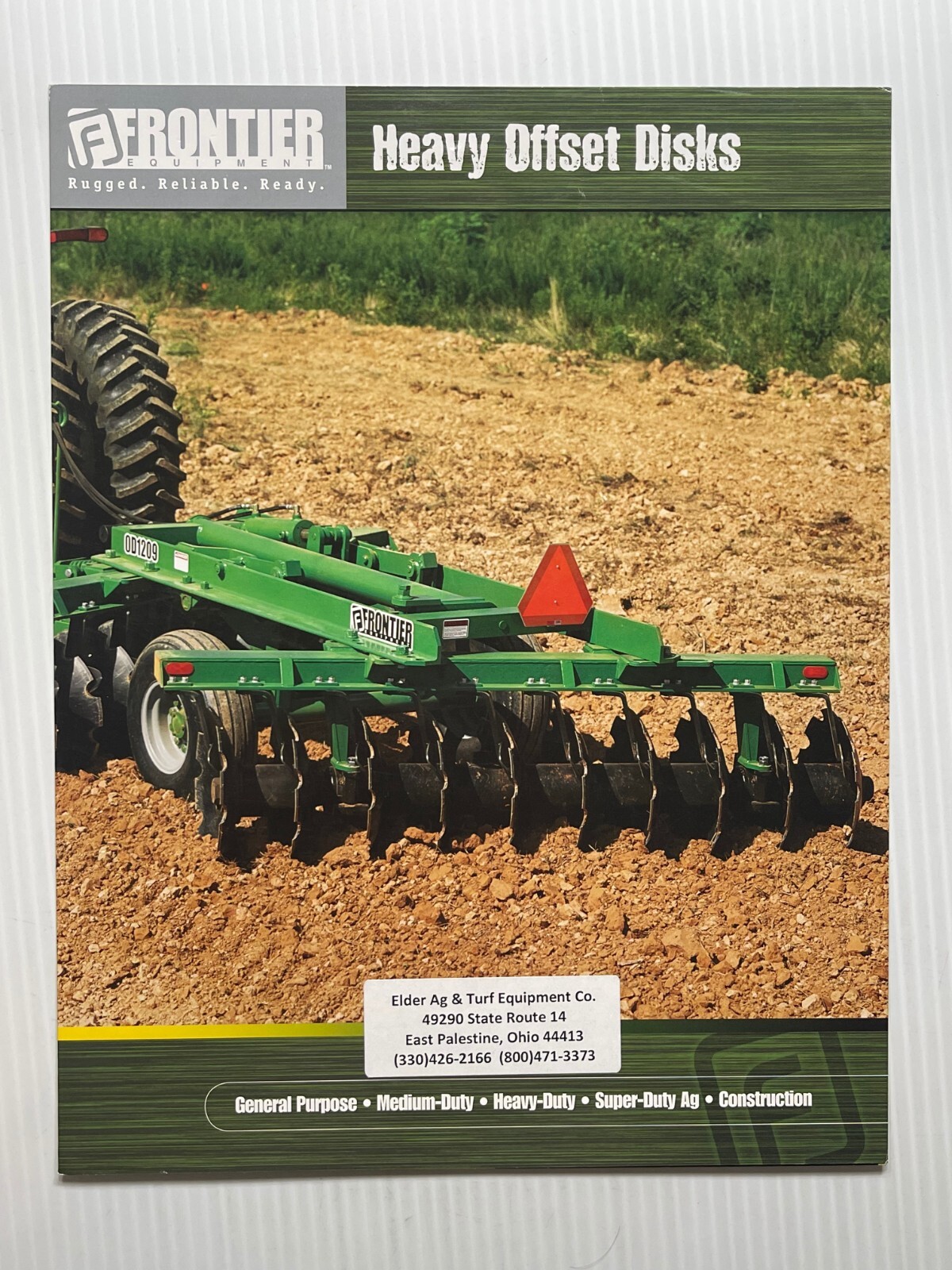 Frontier Equipment Heavy Offset Disks Sales Brochure *Original 2009*