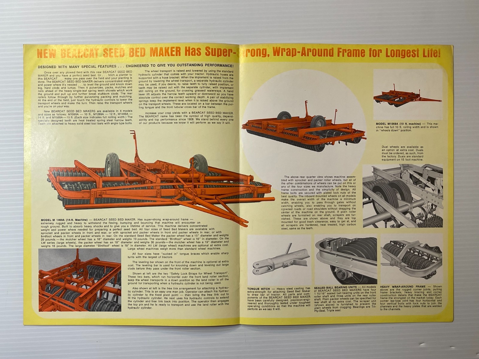 1970 Bear Cat Seed Bed Maker – Original Dealer Sales Brochure (Dated 7 / 1970)