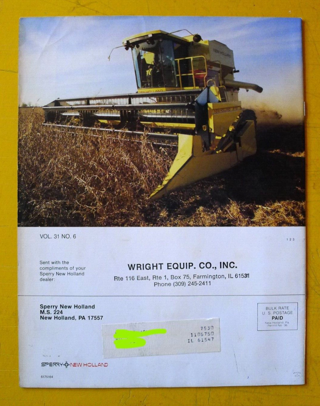 Original SPERRY NEW HOLLAND Farm Equipment Buyers Guide 1986 Catalog Brochure