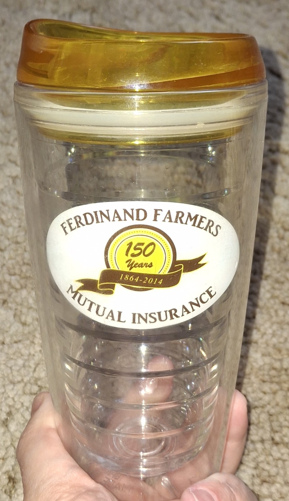 2014 Ferdinand Farmers Mutual Insurance 16 oz Plastic Tumbler Ferdinand Indiana