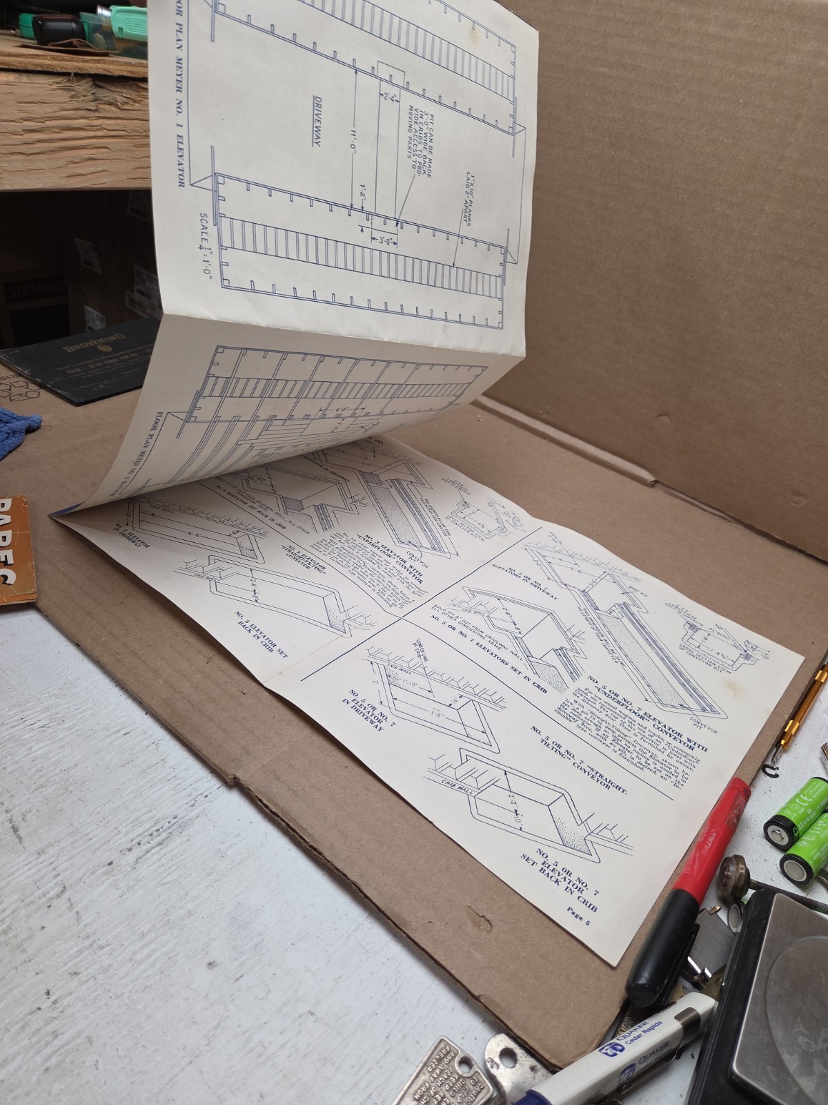 Vintage The Meyer MFG Co Morton IL Crib & Granary Plans Advertising Farm Barn