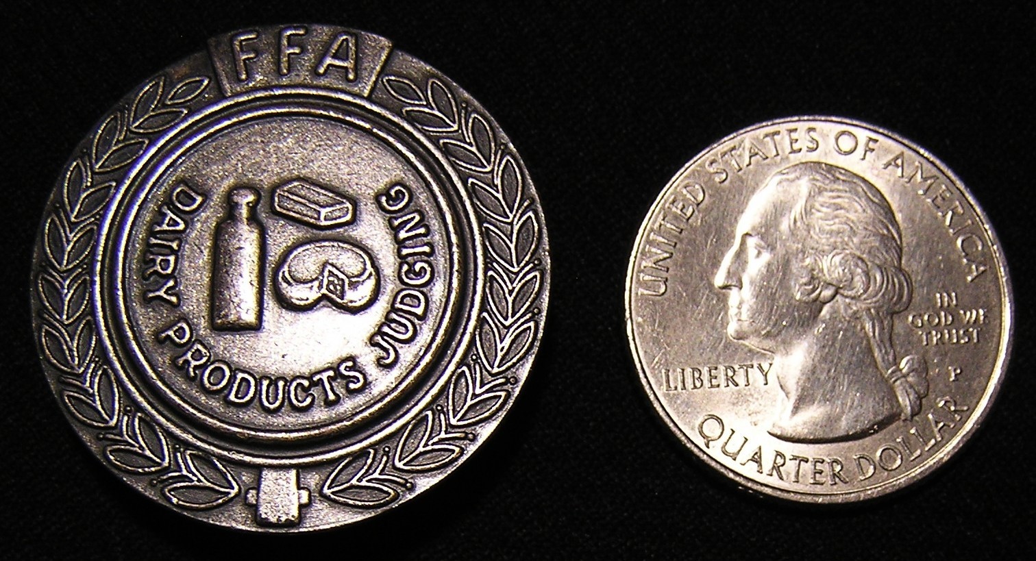 VTG FFA FUTURE FARMERS OF AMERICA DAIRY PRODUCTS JUDGING PIN BADGE