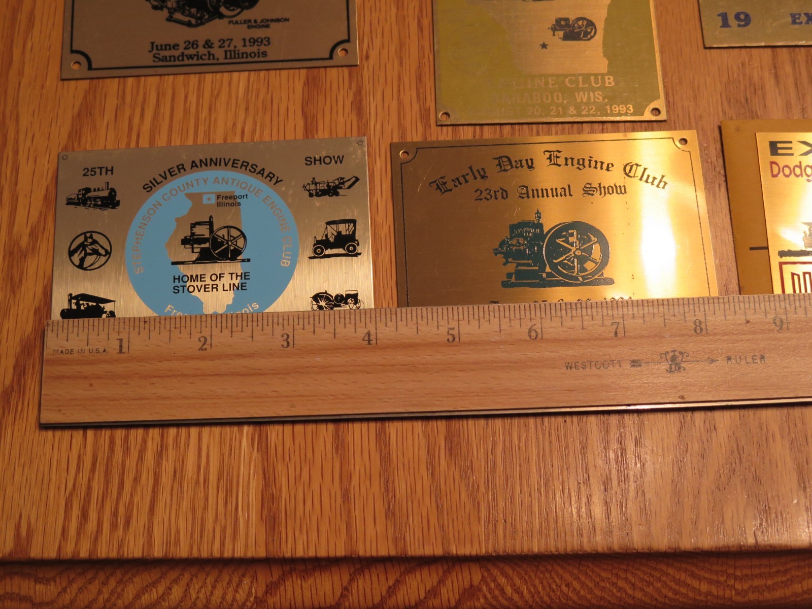 Power & Antique Engine Show Exhibitor Plaque Badge Lot Steam Tractor Show VIDEO