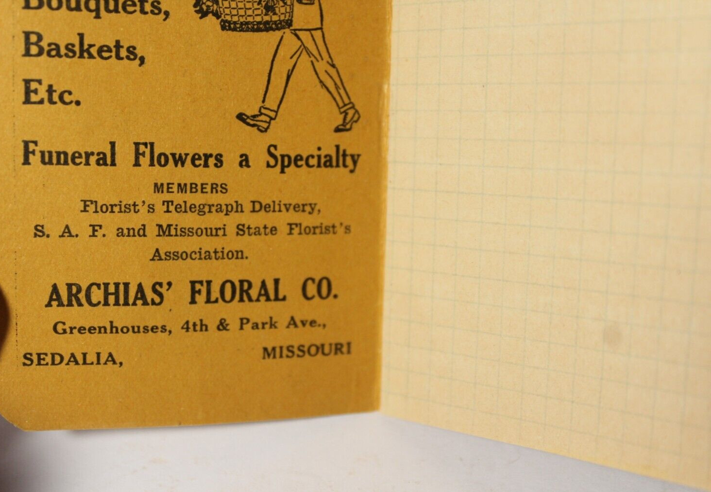1926 Vintage Antique Archias Farm Seeds Ledger Book Sedalia Missouri Feed Store