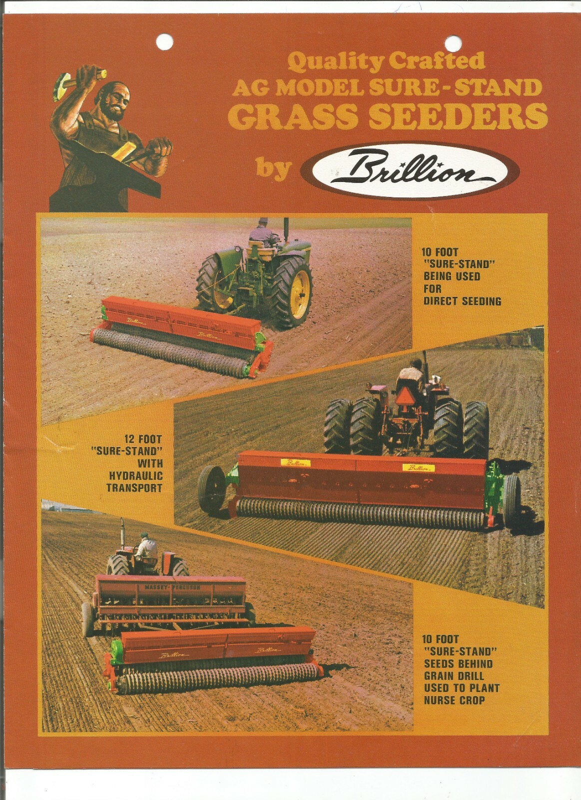 Original OEM Brillion Sure-Stand Grass Seeders Sales Brochure Form Number 51-I