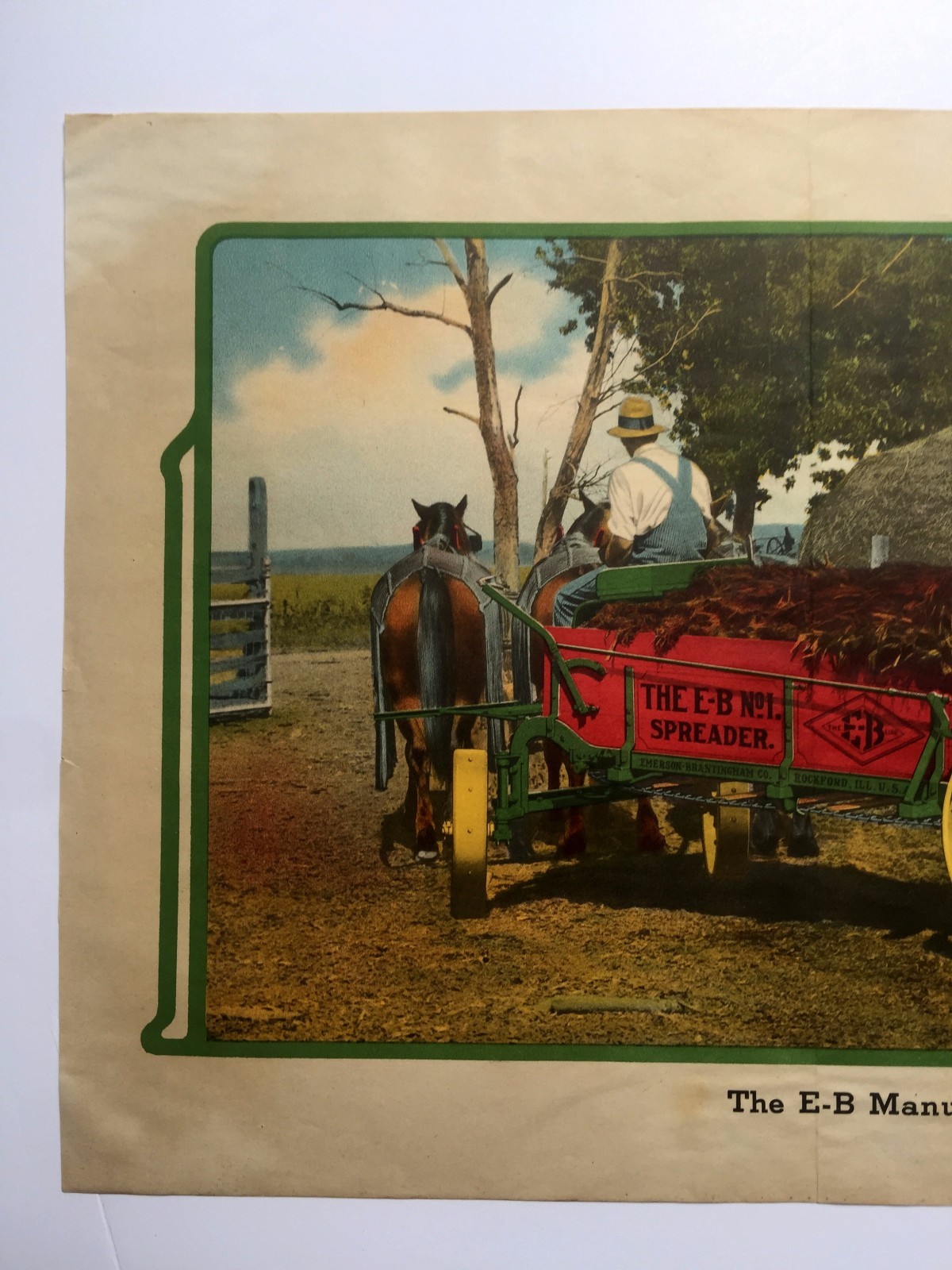 1917 Emerson Brantingham Manure Spreader Farm Equipment Agriculture Print