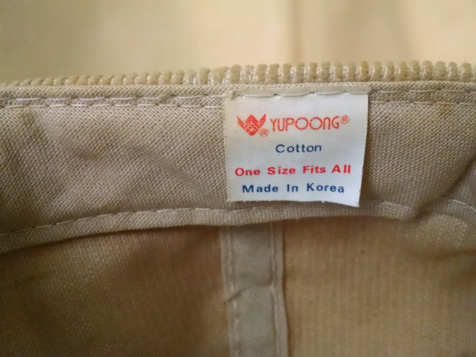 WAMPLER LONGACRE HAT BASEBALL BALL CAP TAN CORDUROY PATCH ADJ SNAPBK YUPOONG.