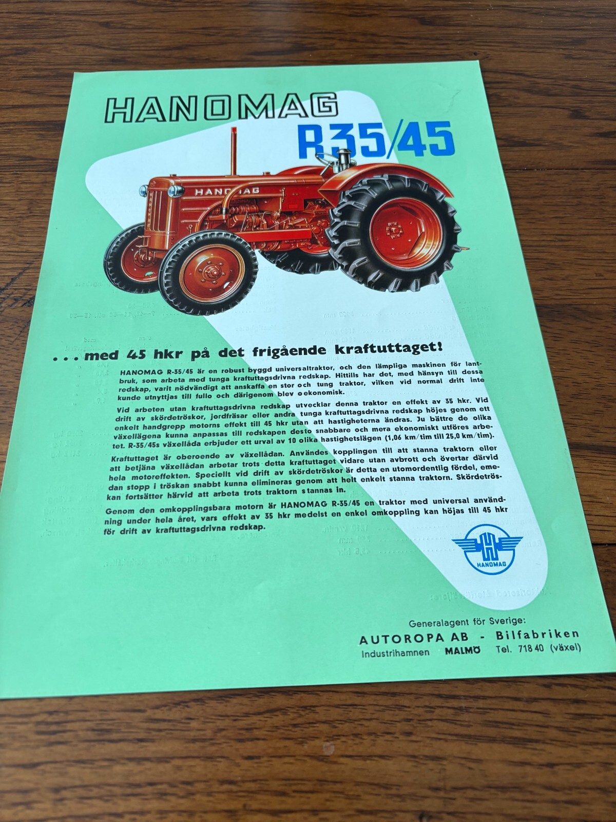 Hanomag R35 R45 Tractor Brochure FCCA24