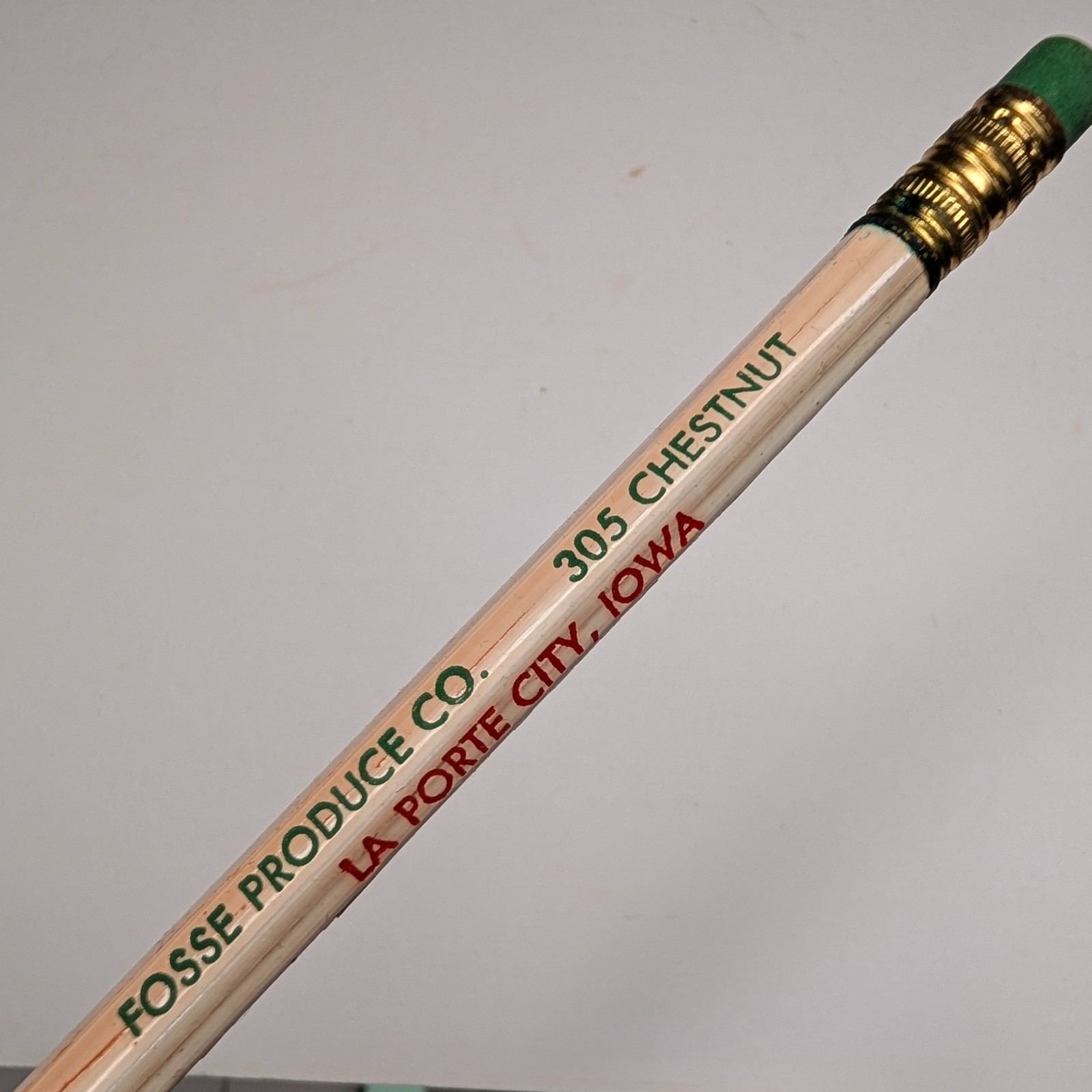 c1950s La Porte City Iowa Fosse Produce Co Advertising Pencil Christmas Xmas IA