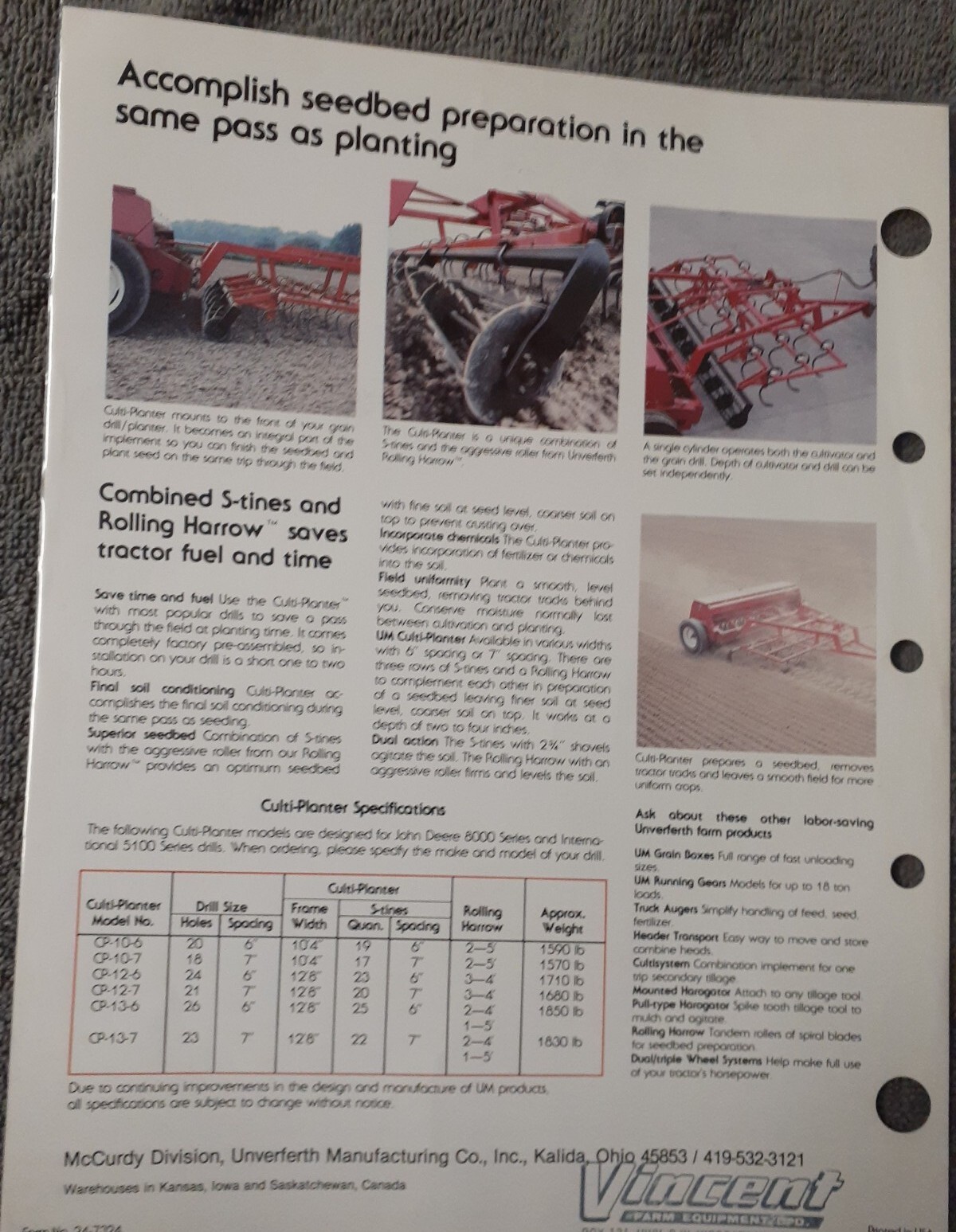 Lilliston 2450 Three Point Drill & 244 End Wheel Drills Brochure