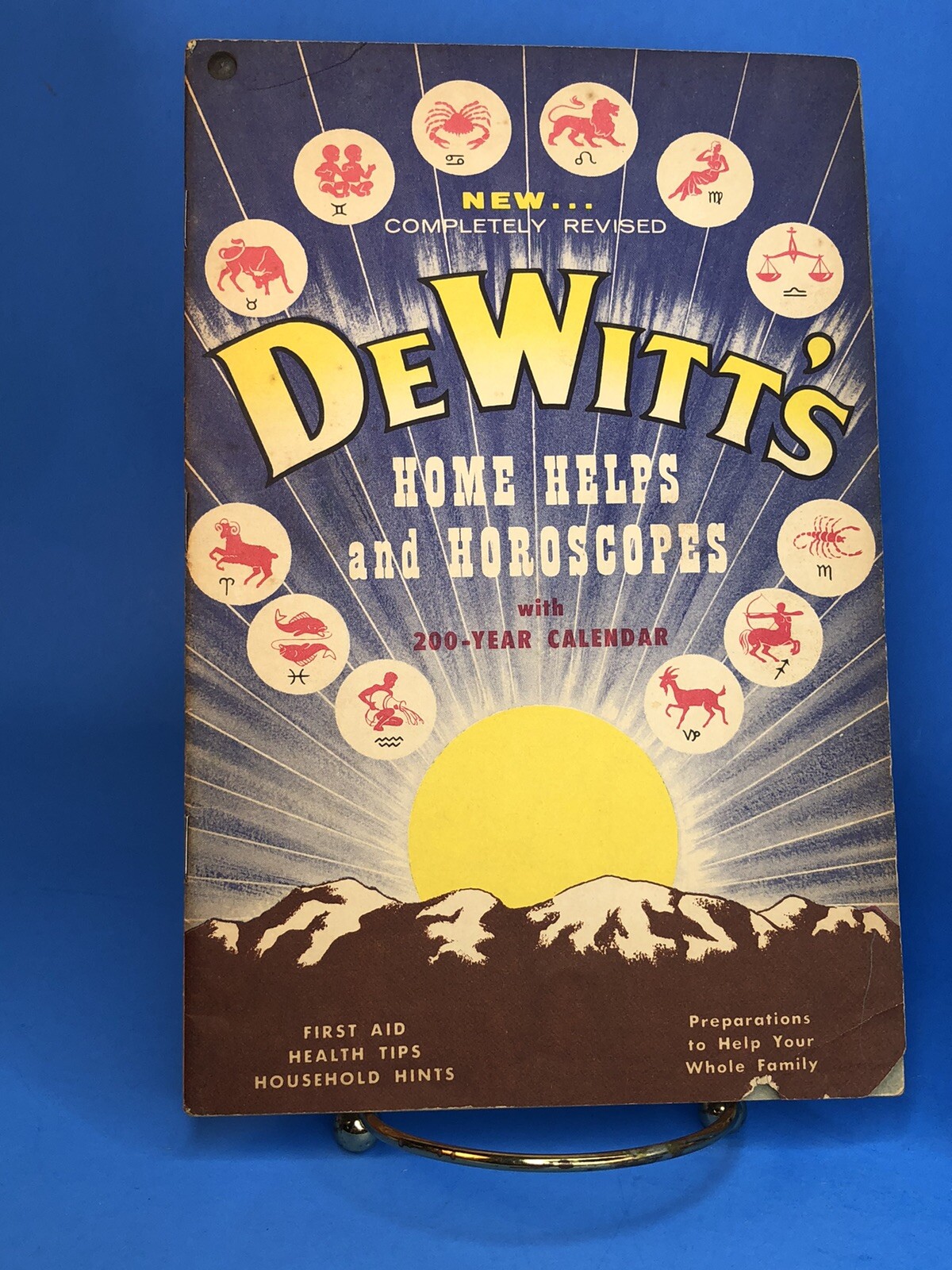 Set of 2 Vintage 1946 DeWitt&rsquo;s 200 Year Calendar Horoscope Book 40s Astrology