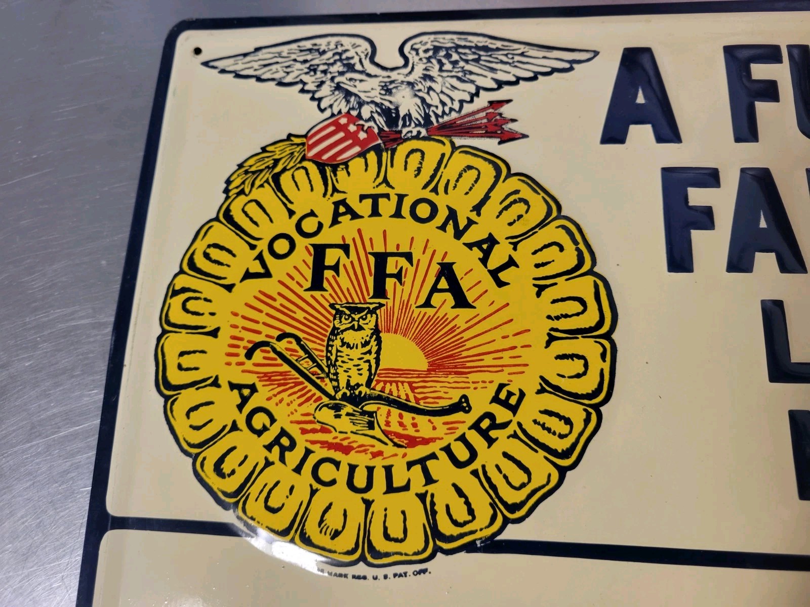 Future Farmers of America ~ Lives Here ~ Metal Sign ~ FFA Supply Service Virgina