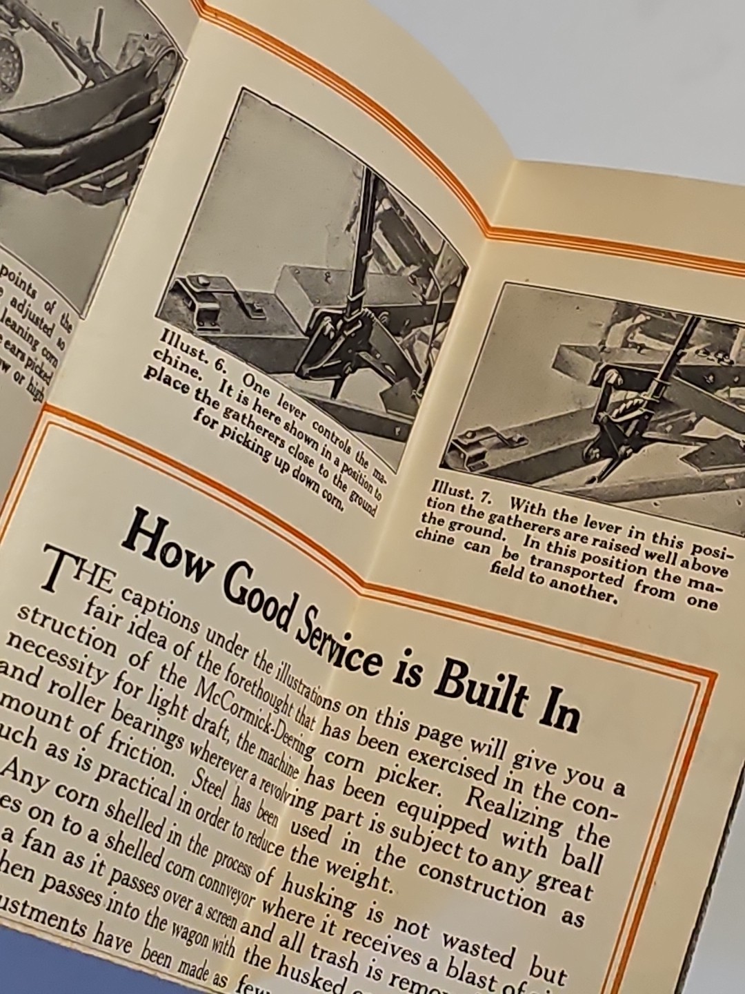 Vintage McCormick Deering Corn Picker Advertising Foldout 1920