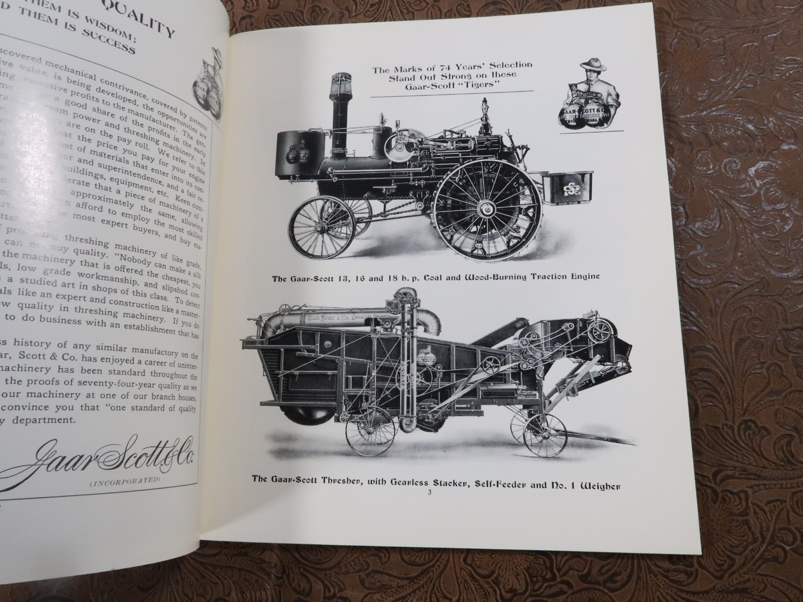 GAAR – SCOTT TRACTORS, THRESHING MACHiNERY CATALOG Reprint 1973