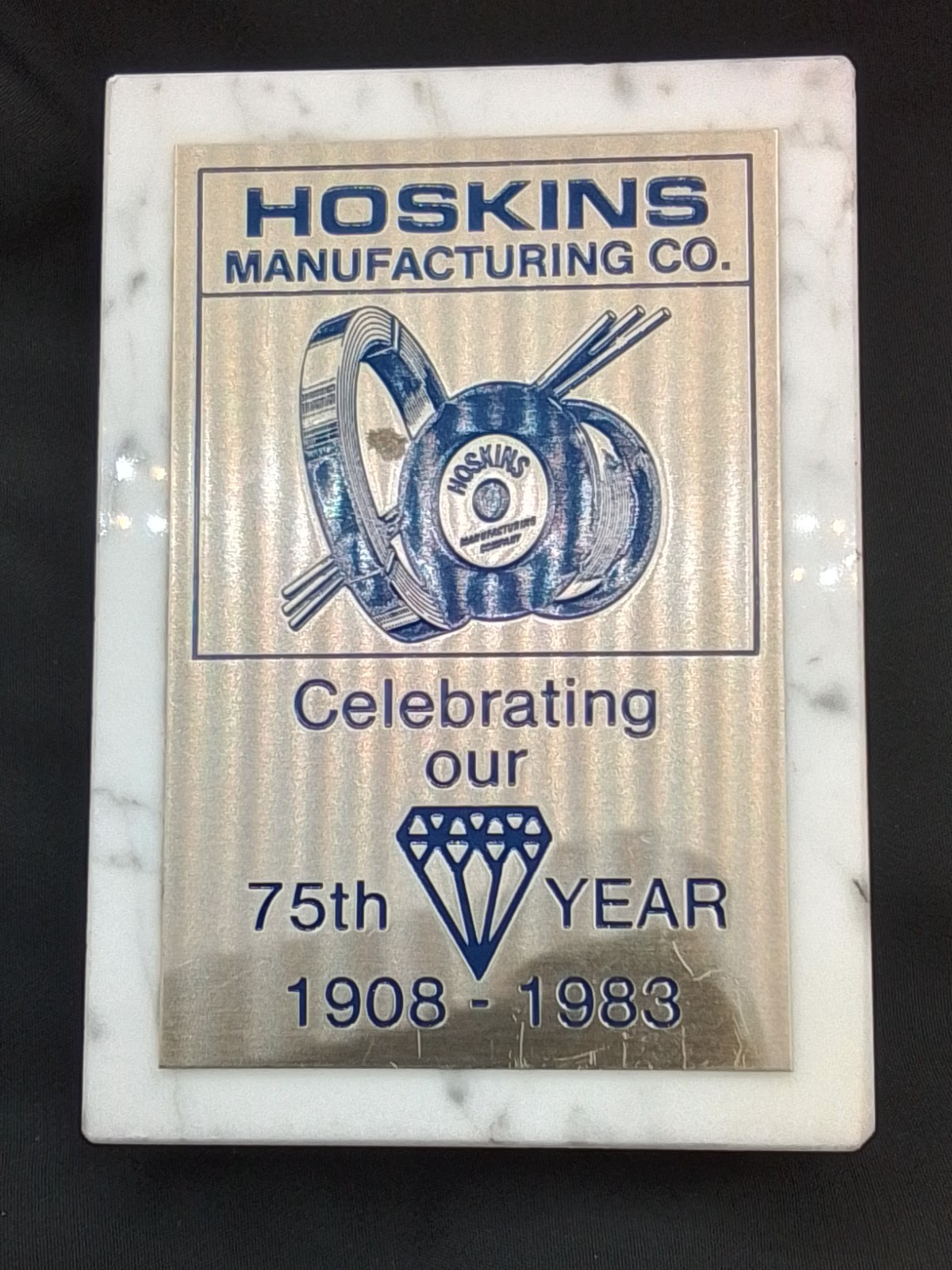 HOPKINS MANUFACTURING CO NEBRASKA CATTLE HORSE FARMING SUPPLY 1983 PAPERWEIGHT