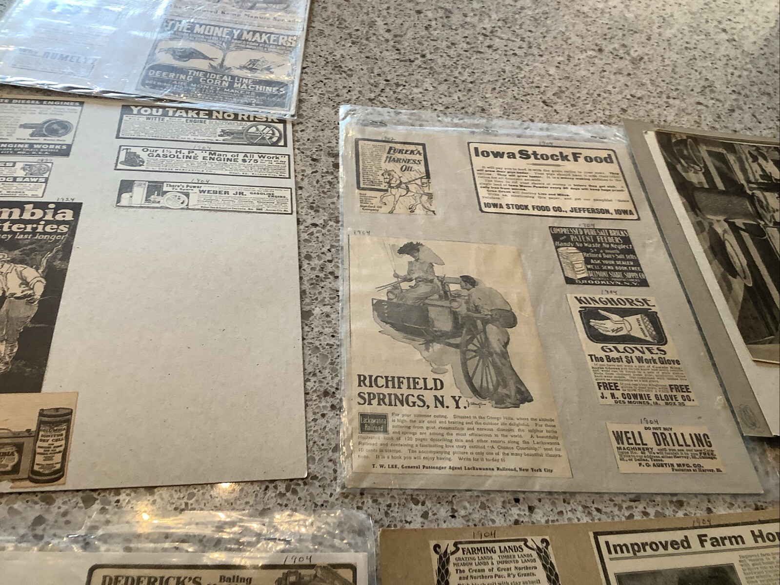 80+ B&W Print Magazine ads Farm Related 1900-10 Land Machinery Feed Gloves More