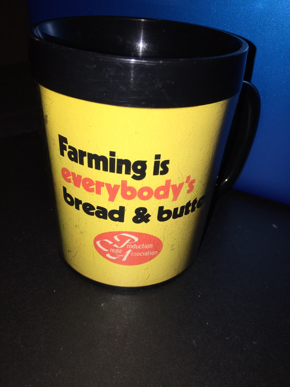 Farming Is Everybody’s Bread & Butter THERMO SERV PLASTIC CUP VINTGE