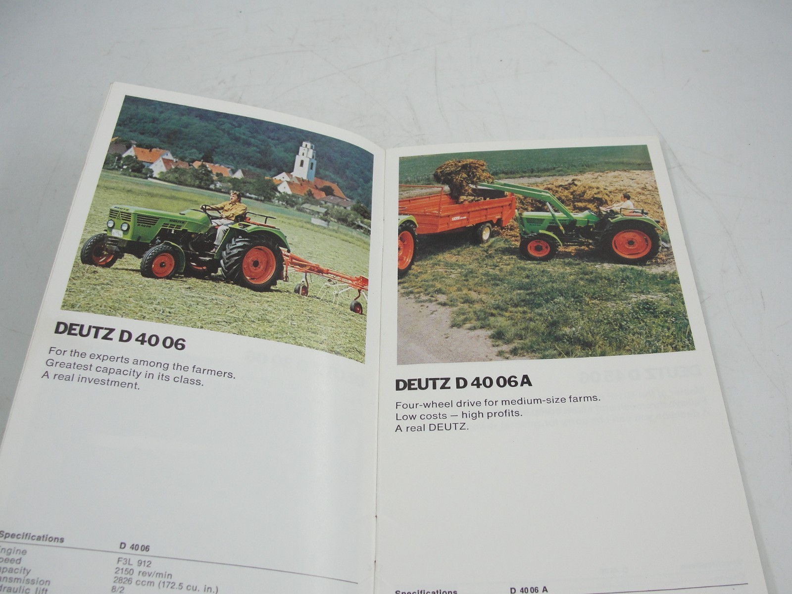 Deutz Tractors Series 06 The Big Success 1974 Brochure