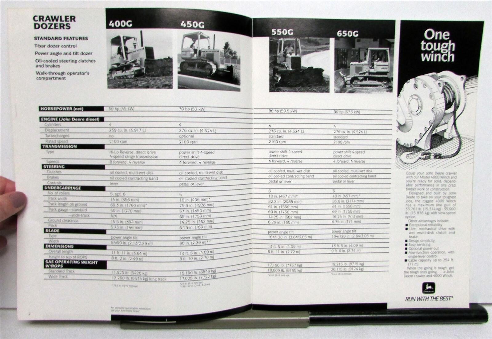 1990s John Deere Construction Purchasing Guide Utility Loader Sales Brochure