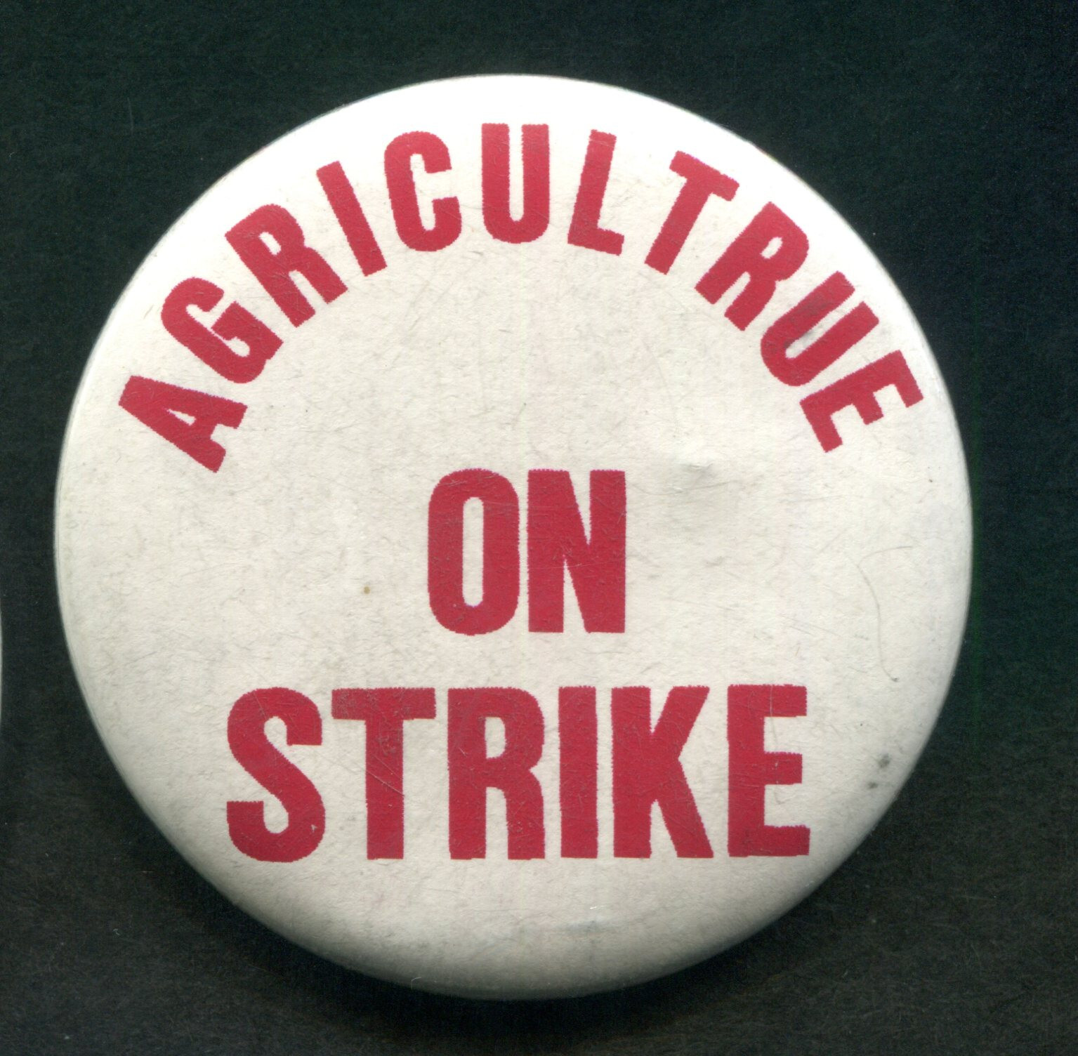 1979 Tractorcade & Agriculture on Strike, 2 Pinback Buttons, Anti-Carter