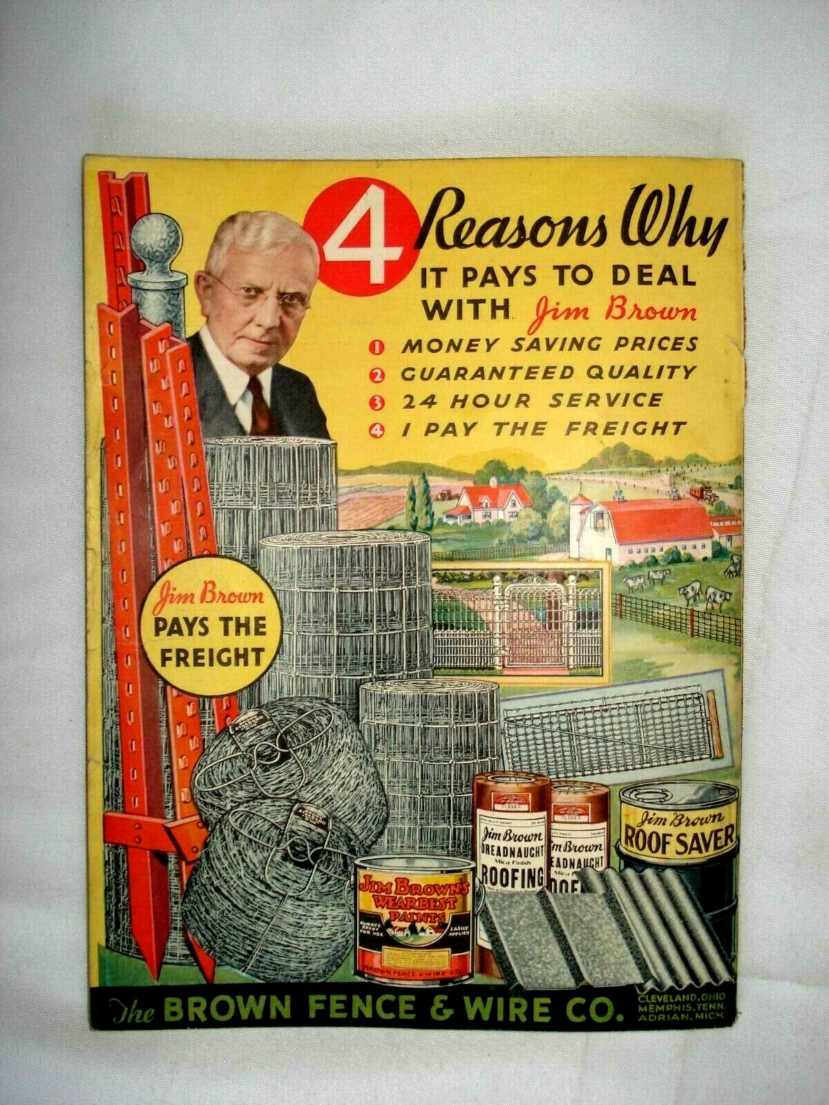 1934 CATALOG BROWN FENCE & WIRE BARGAIN BOOK AGRICULTURAL FARM