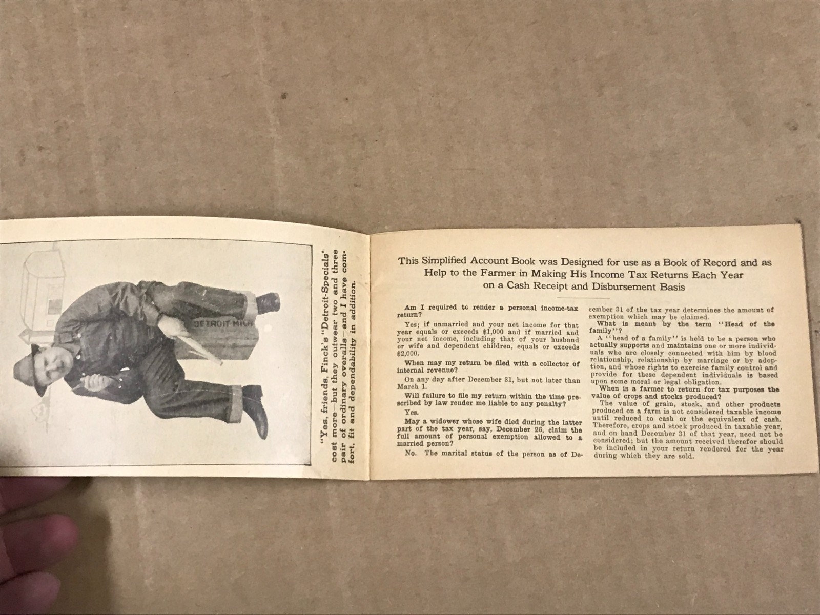 Vintage Farmer&rsquo;s Account Book