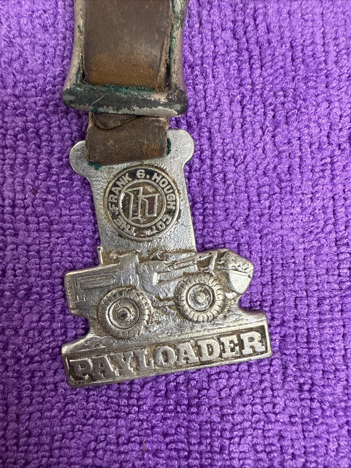 Vintage FRANK G HOUGH Payloader Pocket Watch Fob by Green Duck Co. Chicago