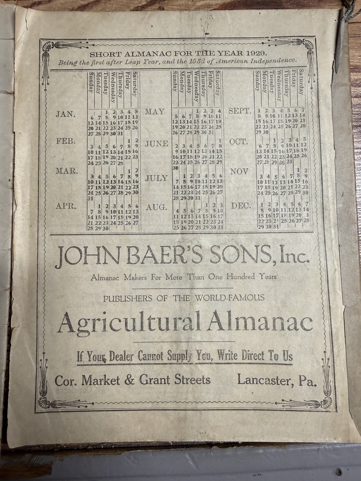 3 ANTIQUE ALMANACS. 1929,1934 and 1937. See photos