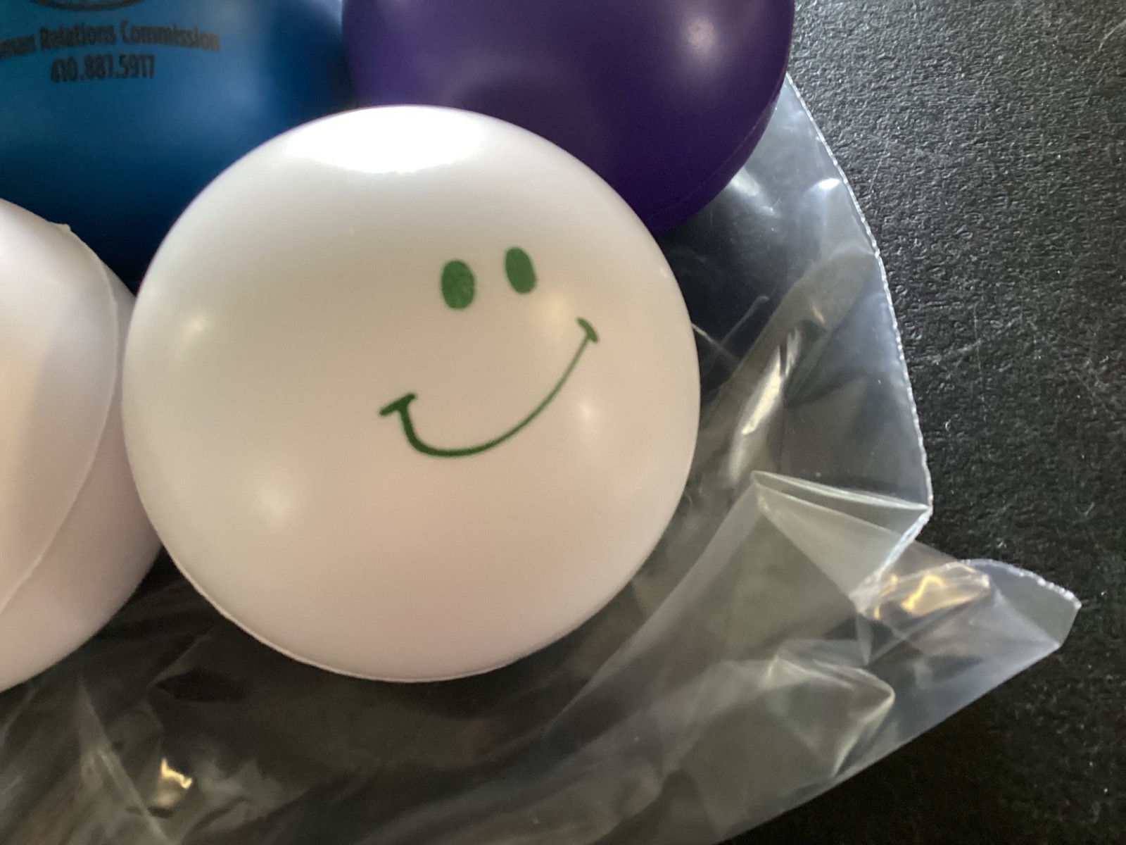 Lot of (5) Stress Relief Company “Squeeze Ball” Advertisement Items