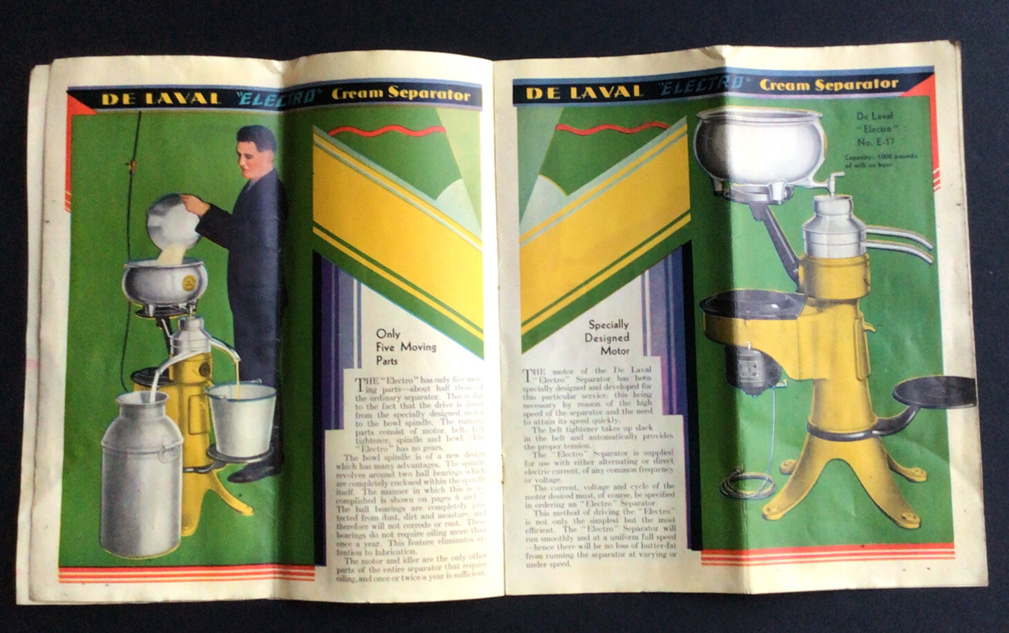 1930? De Laval “Electro” Cream Separator advertising Brochure Booklet