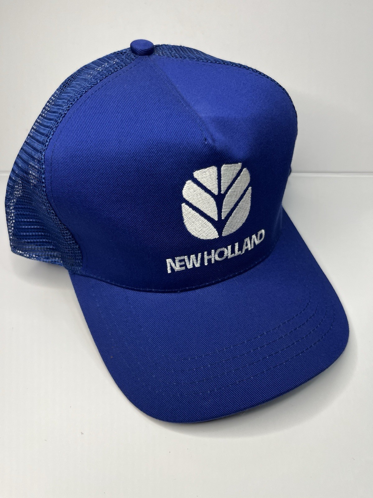 New Holland Trucker Embroidered Baseball Hat Blue Snap Back Adjustable Cap